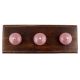  Solid Lavender Ceramic Round Wooden Hooks